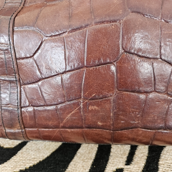 Leather tote with silver buckles - Picture 10 of 13